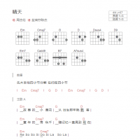 [乐队排练版]晴天吉他谱和弦版 周杰伦