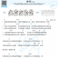 [男生版]PP《如何》吉他弹唱谱  白熊音乐