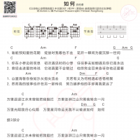 [女生版]PP《如何》吉他弹唱谱  白熊音乐