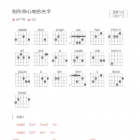 刻在我心底的名字吉他谱G调和弦版 卢广仲