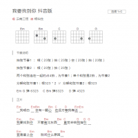 [抖音热歌]我要找到你吉他谱G调和弦版 云南三怪