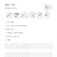 爱你一万年吉他谱和弦版 刘德华