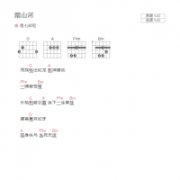 踏山河吉他谱D调和弦版 是七叔呢