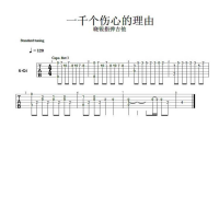 一千个伤心的理由吉他solo普  晓锐指弹吉他