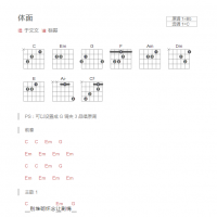 体面吉他谱和弦版 于文文