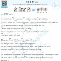 Maroon 5《Sugar》吉他弹唱谱 白熊音乐