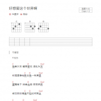 好想爱这个世界啊吉他谱G调和弦版 华晨宇