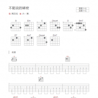 不能说的秘密吉他谱G调和弦版 周杰伦