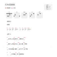 红色高跟鞋吉他谱和弦版 蔡健雅
