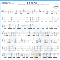 南拳妈妈《下雨天》尤克里里指弹谱及教学视频  白熊音乐