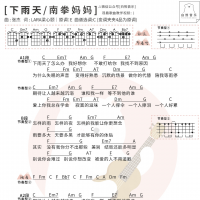 南拳妈妈《下雨天》尤克里里弹唱谱 白熊音乐