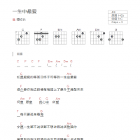 一生中最爱吉他谱和弦版 谭校长