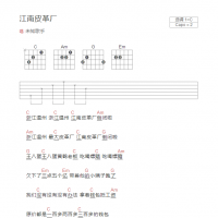 江南皮革厂吉他谱C调和弦版