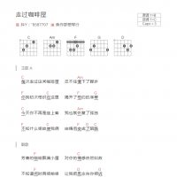 走过咖啡屋吉他谱和弦版