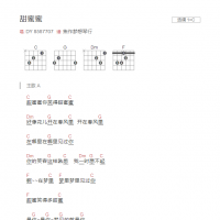 甜蜜蜜吉他谱C调和弦版