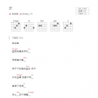茫吉他谱C调和弦版 李润祺