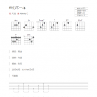 我们不一样吉他谱和弦版 大壮