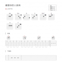 最爱你的人是我吉他谱C调和弦版