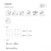 旧情绵绵吉他谱和弦版 张学友