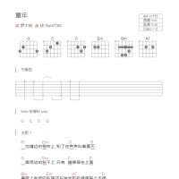 童年吉他谱和弦版 罗大佑