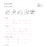 社会主义好吉他谱指弹和弦版 张楚