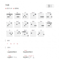 为敌吉他谱F调和弦版 旺仔小乔