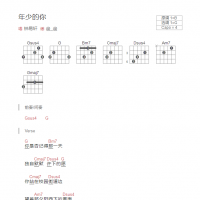 年少的你吉他谱和弦版 钟易轩