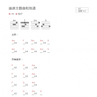 迪迦主题曲吉他和弦谱C调