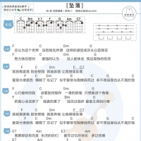 蔡健雅《坠落》尤克里里弹唱谱 白熊音乐