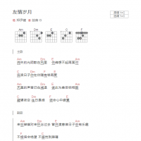 友情岁月吉他谱C调和弦版 郑伊健