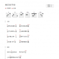 我只在乎你吉他谱和弦版 邓丽君