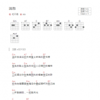 [简单版]消愁吉他谱C调和弦版 毛不易