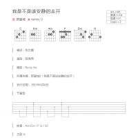 我是不是该安静的走开吉他谱和弦版 郭富城