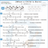 [圣诞金曲]when a child is born尤克里里弹唱谱 Johnny Mathis 白熊音乐 ...