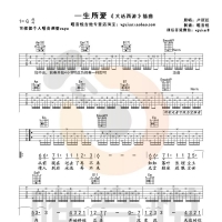 一生所爱吉他弹唱谱  唯音悦吉他社