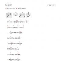 红河谷吉他谱C调和弦版