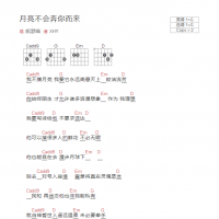 月亮不会奔你而来吉他谱G调和弦版 凯瑟喵