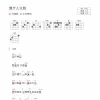 漫步人生路吉他谱C调和弦版 邓丽君