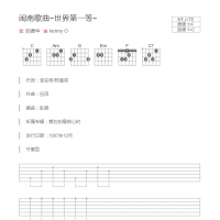 [闽南歌曲]世界第一等吉他谱和弦版 刘德华