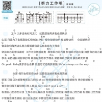 赛文&GOD《努力工作吧》吉他弹唱谱 白熊音乐