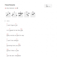 Heartbeats吉他谱C调和弦版 Amy Diamond