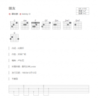 朋友吉他谱和弦版 谭咏麟