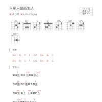 再见只是陌生人吉他谱F调和弦版 庄心妍