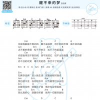 回小仙《醒不来的梦》吉他弹唱谱 白熊音乐