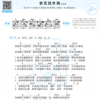 CRITTY/司夏《杏花弦外雨》吉他弹唱谱 白熊音乐