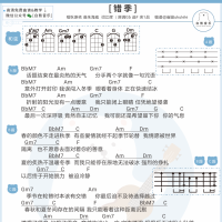 秋原依《错季》尤克里里弹唱谱 白熊音乐
