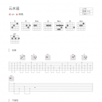 云水谣吉他谱G调和弦版 en