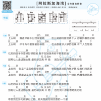 [女生版]菲道尔/蓝心羽《阿拉斯加海湾》吉他弹唱谱 白熊音乐 ...
