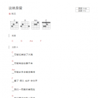 [演出版]这就是爱吉他谱和弦版 张杰