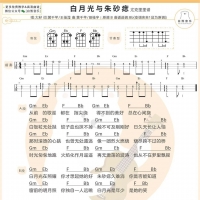 大籽《白月光与朱砂痣》尤克里里弹唱谱及教学视频 白熊音乐 ...